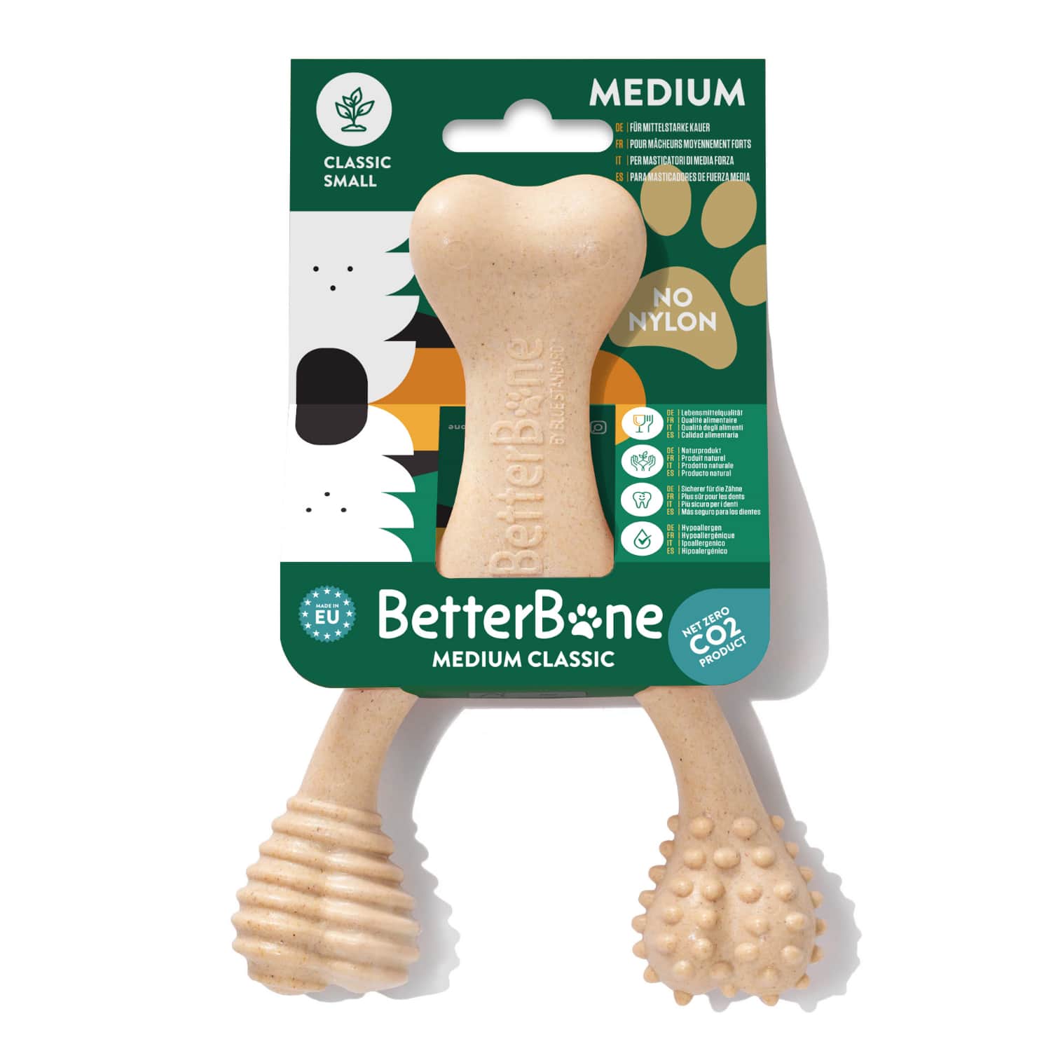 BetterBone dog chew toy with packaging on a white background