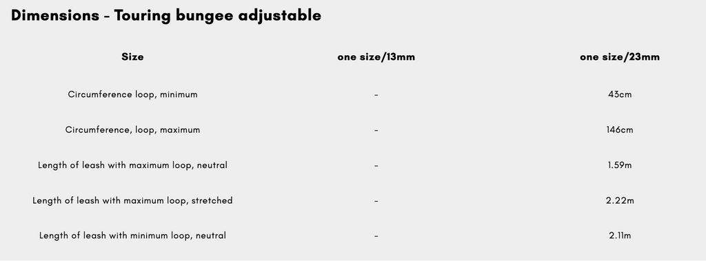 Touring bungee adjustable