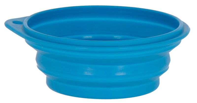 Silicone travel bowl (foldable) 250ml, blue