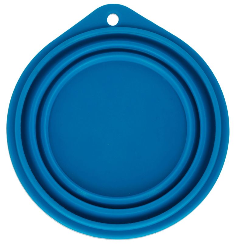 Silicone travel bowl (foldable) 250ml, blue